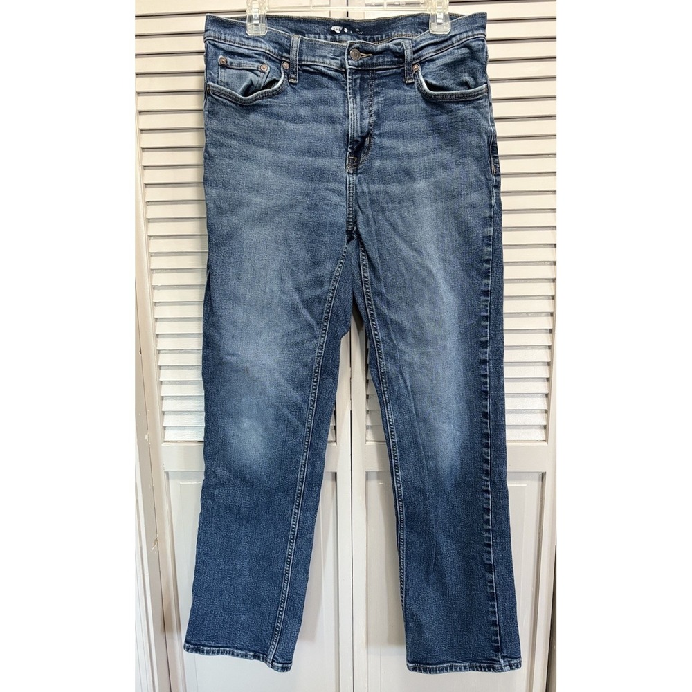 Old Navy Loose Flex Straight Leg Jeans Med Wash Denim Size 34x34 Mid Rise